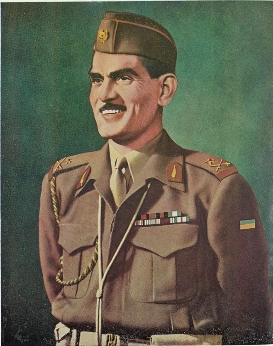 Abd al-Karim Qasim, leader of the revolution and Iraq's first prime minister as a republic, in 1960