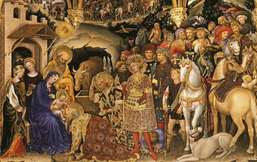 The Adoration of the Magi, painted by Gentile da Fabriano in 1423.