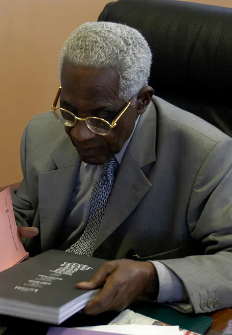 The Martinican poet and politician Aimé Césaire in 2003.