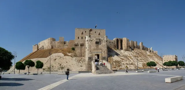 The citadel of Aleppo, photographed in 2010.