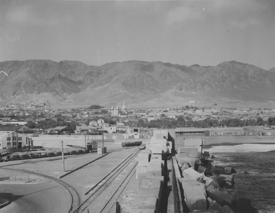 The docks at Antofagasta, Chile, in June 1941.