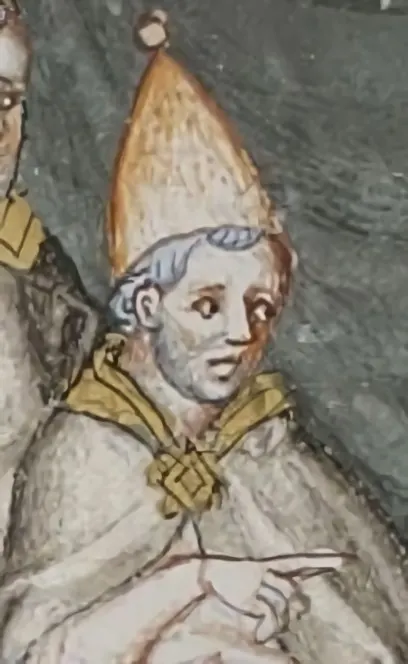 Pope Paschal II, in a medieval manuscript illustration