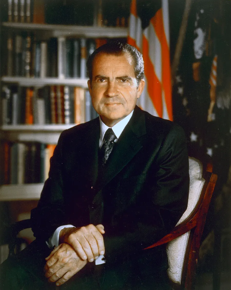Richard Nixon's official presidential portrait, taken in July 1971