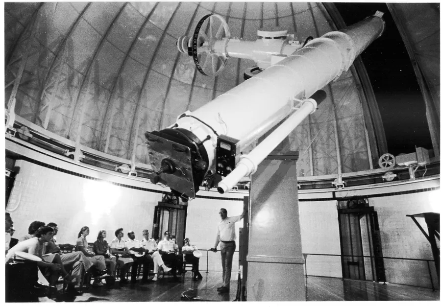 The 26-inch Great Equatorial refractor of the United States Naval Observatory, the telescope with which Asaph Hall found the moons of Mars