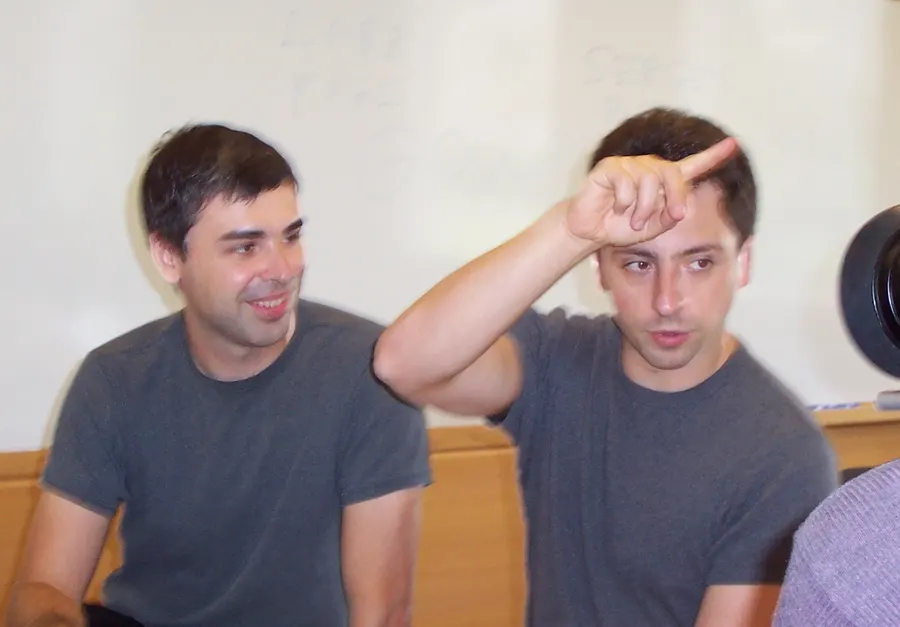 Google's founders, Larry Page and Sergey Brin