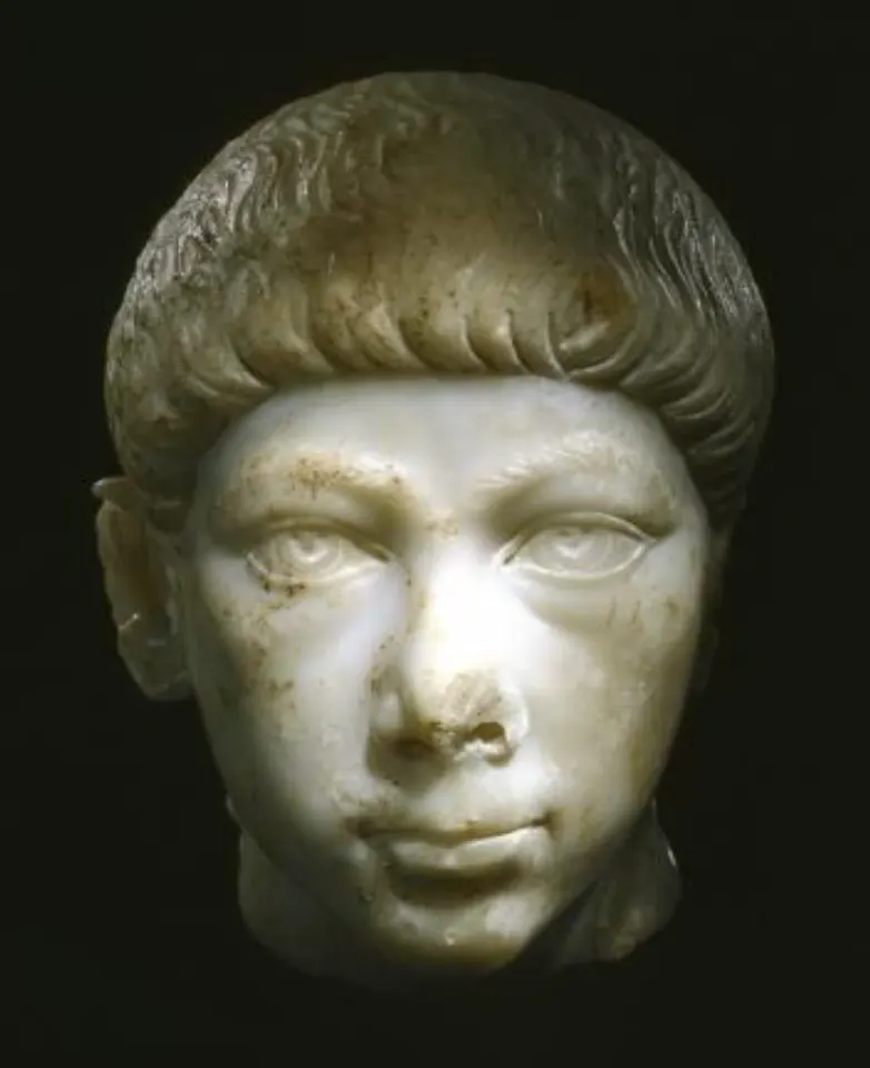 A marble head of the young Gratian, late 4th century