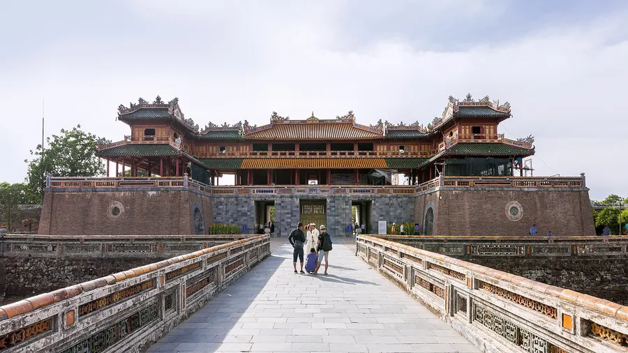 The Ngọ Môn or Meridian Gate of the imperial city in Huế, where Bảo Đại read his abdication