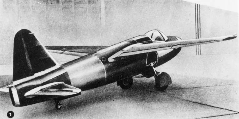The Heinkel He 178, the first aircraft to fly on jet power, in a photograph from the German Federal Archives