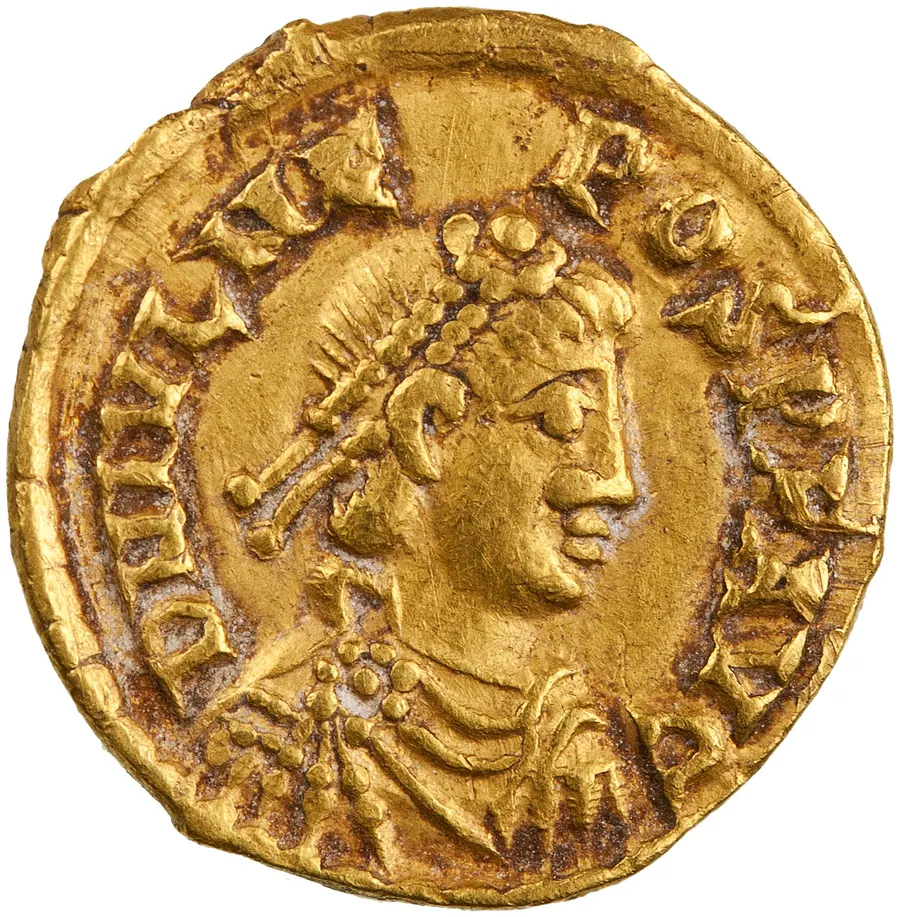 A gold tremissis of the emperor Julius Nepos, with his portrait and name