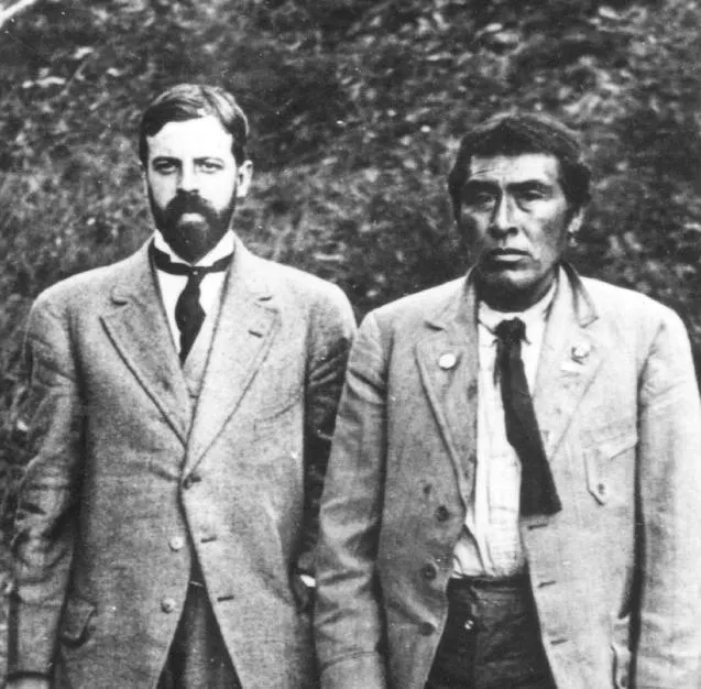 Ishi, the last known member of the Yahi, with the anthropologist Alfred Kroeber in 1911