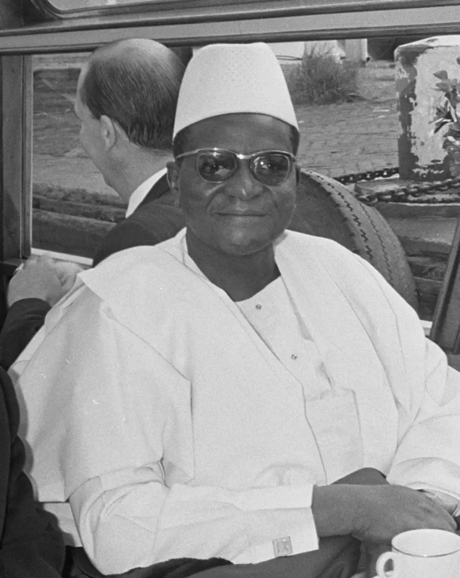 Hamani Diori, Niger's first president, photographed on a visit to the Netherlands in October 1968