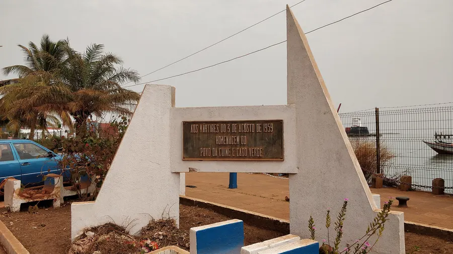 The memorial to the victims of the Pidjiguiti massacre near the docks in Bissau