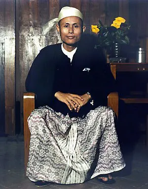 Aung San, leader of the Burma National Army.
