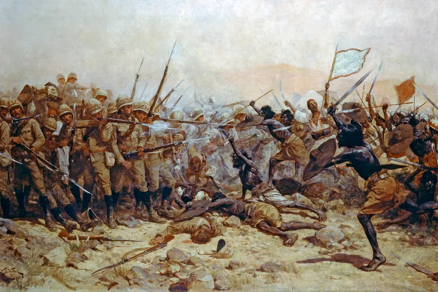 The Battle of Abu Klea, painted by William Barnes Wollen.