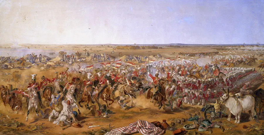 The 16th Lancers at the Battle of Aliwal, 28 January 1846, painted by Michael Angelo Hayes.