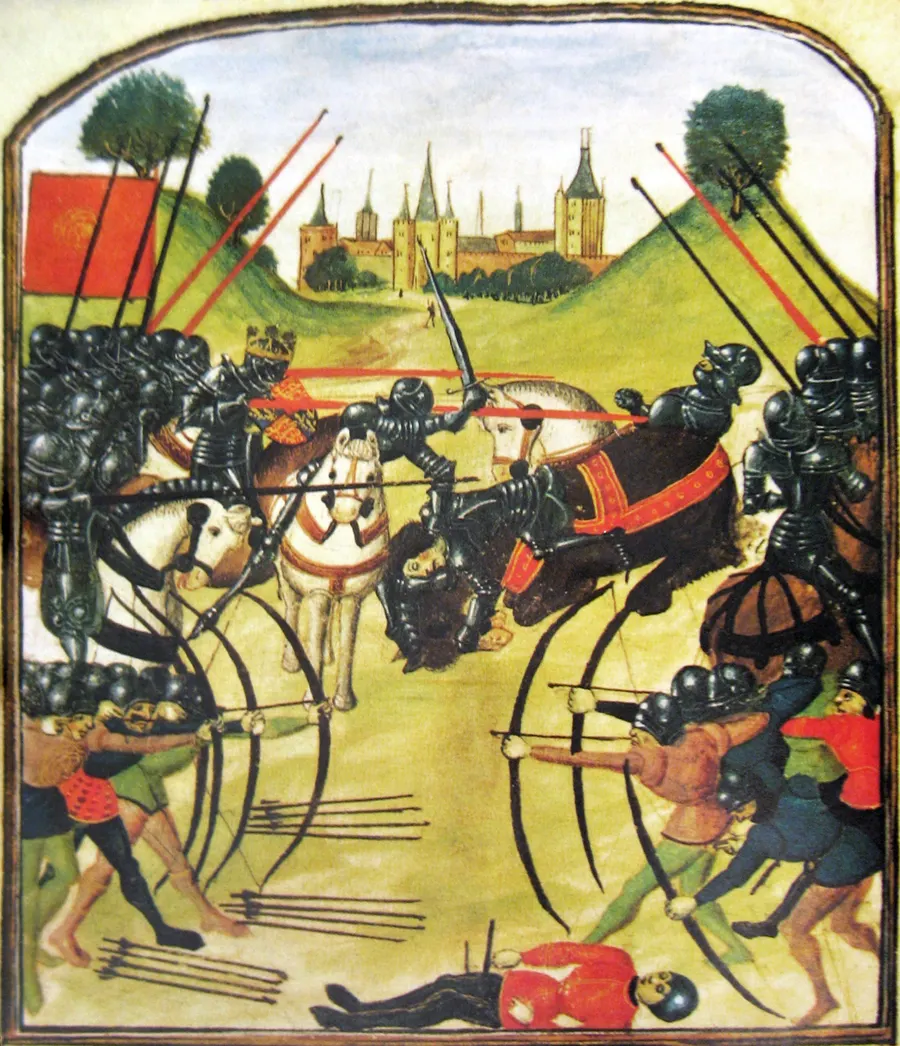 The Battle of Tewkesbury as illustrated in a 15th-century manuscript now in Ghent.