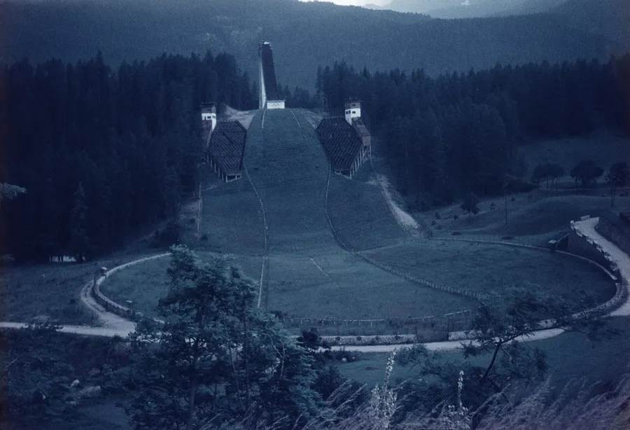 The Bergisel ski jump at Innsbruck, where the 1964 Winter Olympics opened, photographed in 1966.