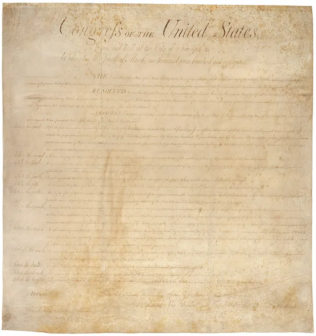 The United States Bill of Rights, as ratified.