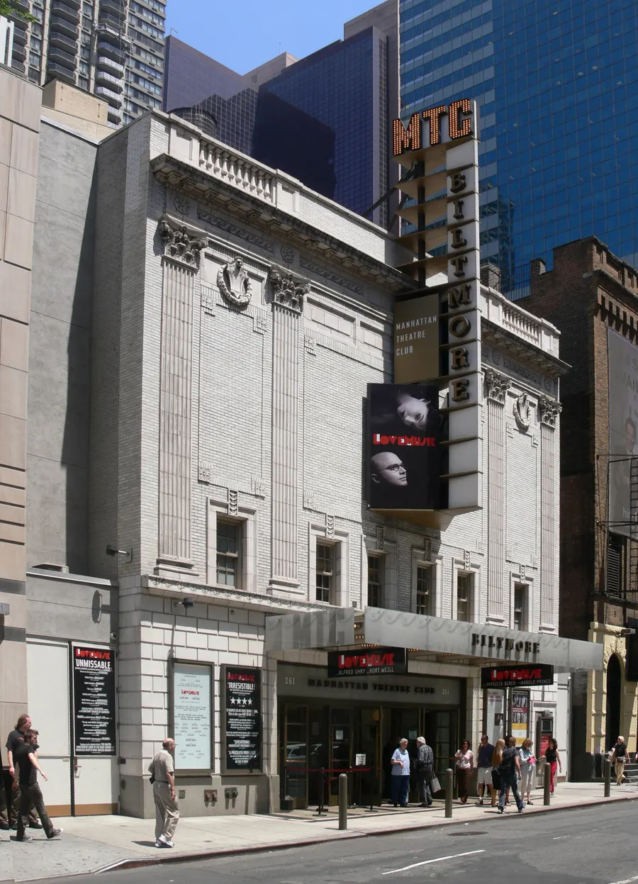 The Biltmore Theatre on West 47th Street, New York, where Hair opened on Broadway, photographed in 2007.