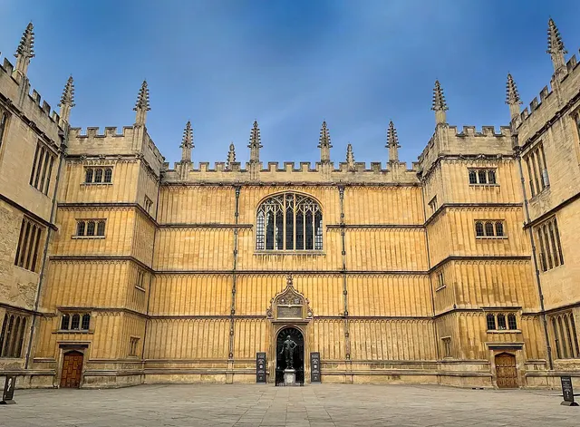The Old Schools Quadrangle of the Bodleian Library, Oxford.