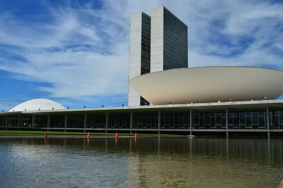 Oscar Niemeyer's National Congress building in Brasília.