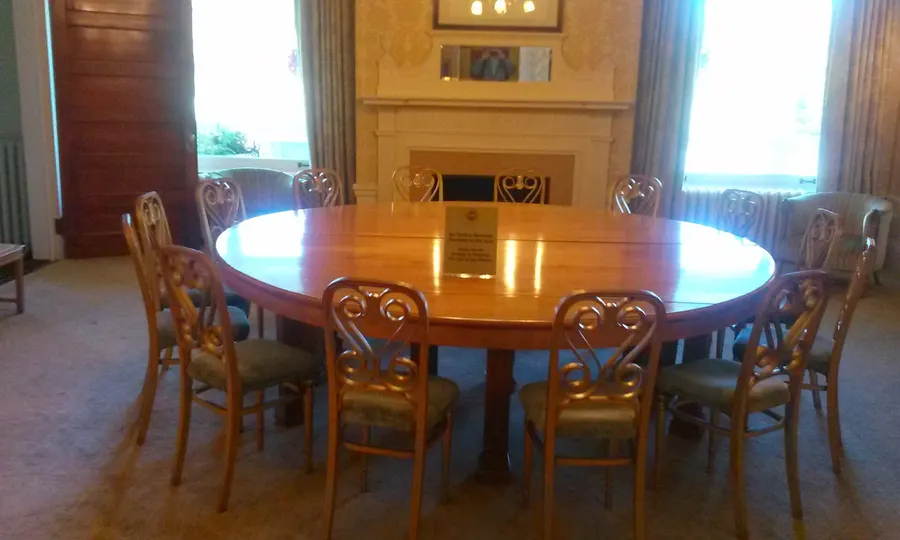 The Gold Room of the Mount Washington Hotel, Bretton Woods, where the agreements setting up the IMF and World Bank were signed in 1944.