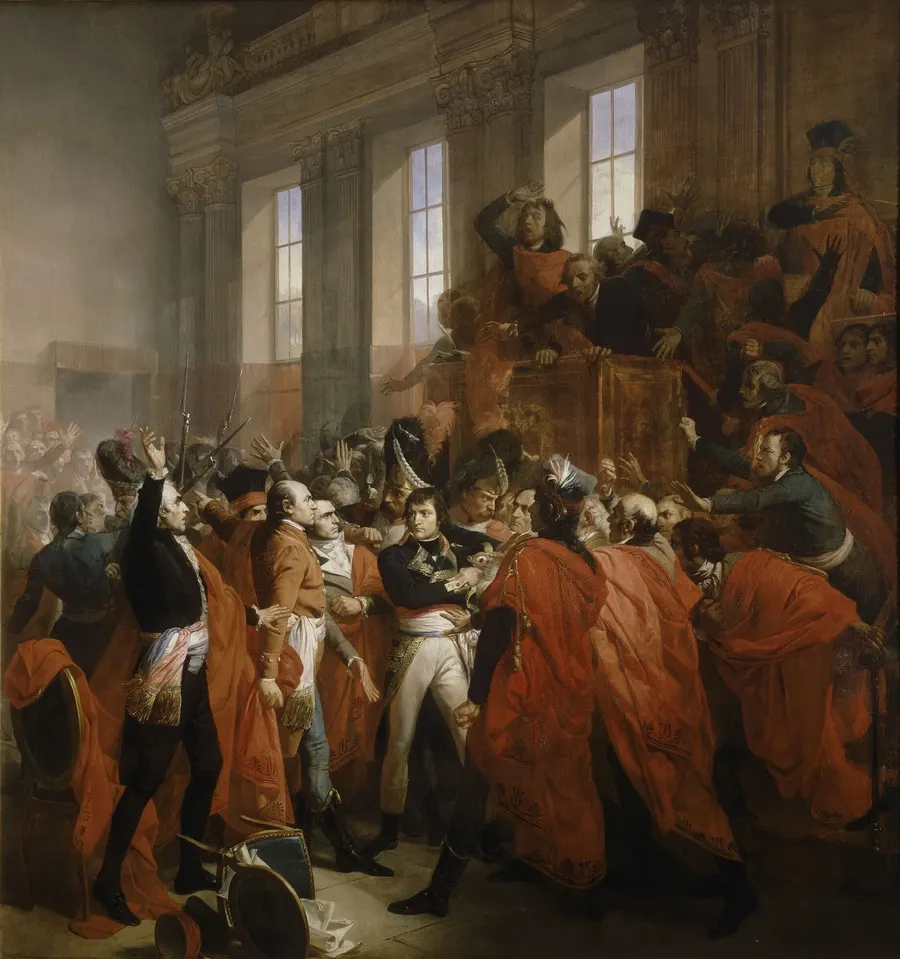 General Bonaparte in the Council of Five Hundred at Saint-Cloud, painted by François Bouchot.