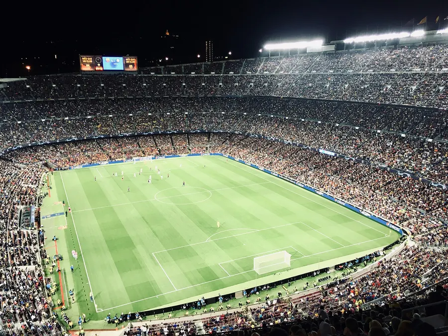 Camp Nou during a match against Inter in 2019.
