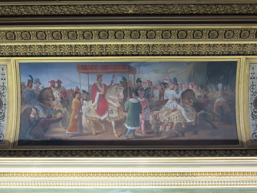 A painting of Charles VIII's triumphal entry into Naples in 1495.