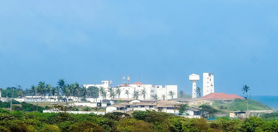 Christiansborg (Osu) Castle in Accra, the marchers' destination, in 2016.
