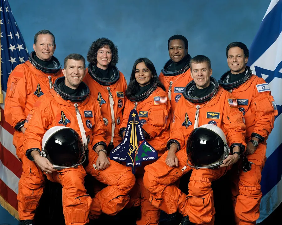 The crew of Columbia's final mission, STS-107, in their official portrait.