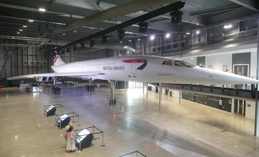 Concorde 216 (G-BOAF) on display at Aerospace Bristol in 2019.