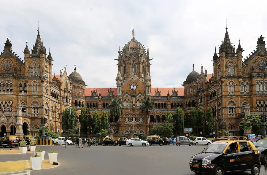 Chhatrapati Shivaji Maharaj Terminus in Mumbai, the great Victorian station that replaced Bori Bunder, where the first train set off.