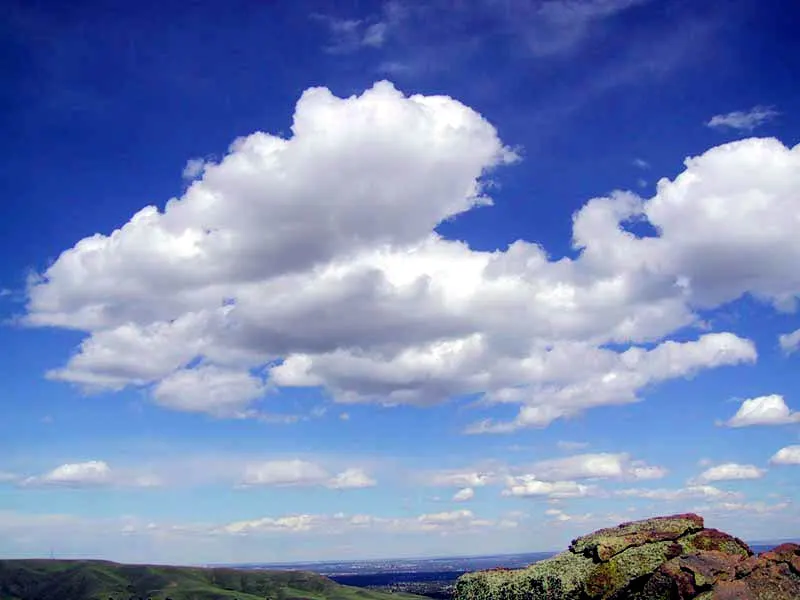 Cumulus clouds in fair weather.
