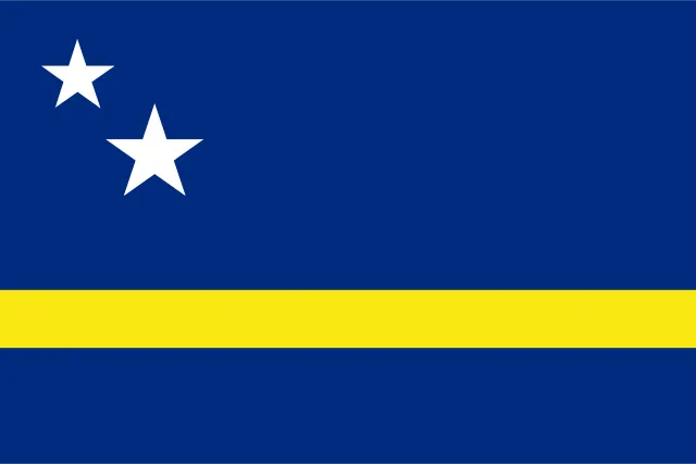 The flag of Curaçao, which became an autonomous country within the Kingdom of the Netherlands.