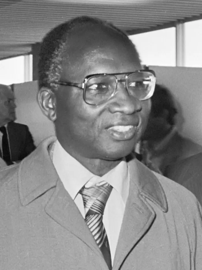 Dawda Jawara, The Gambia's first prime minister and later president, arriving at Schiphol airport in the Netherlands in September 1979.