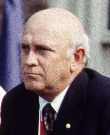 F. W. de Klerk in Philadelphia in 1993.