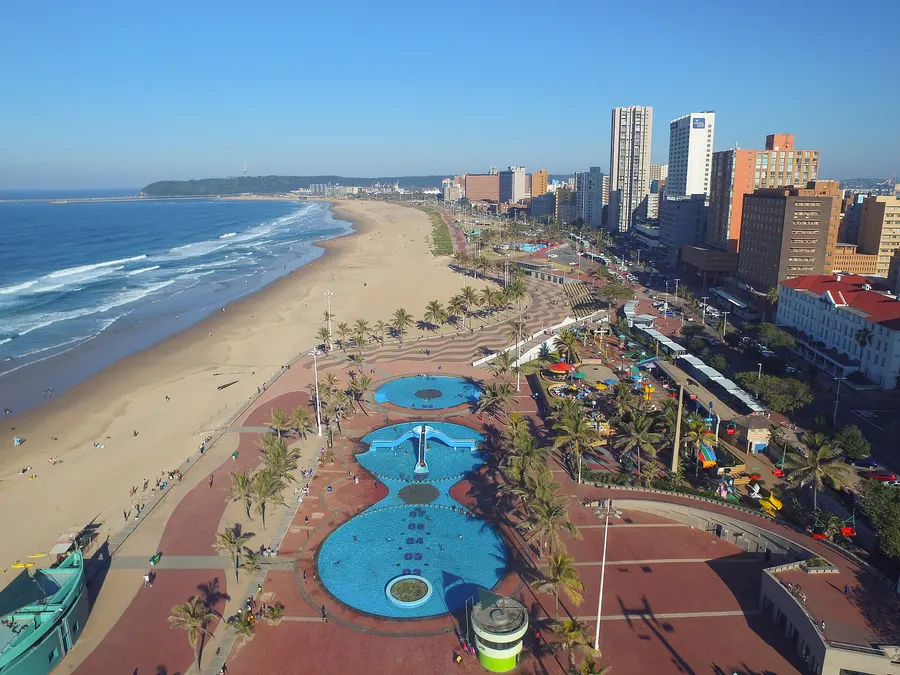 Durban's beachfront, on the stretch of coast da Gama named Natal.