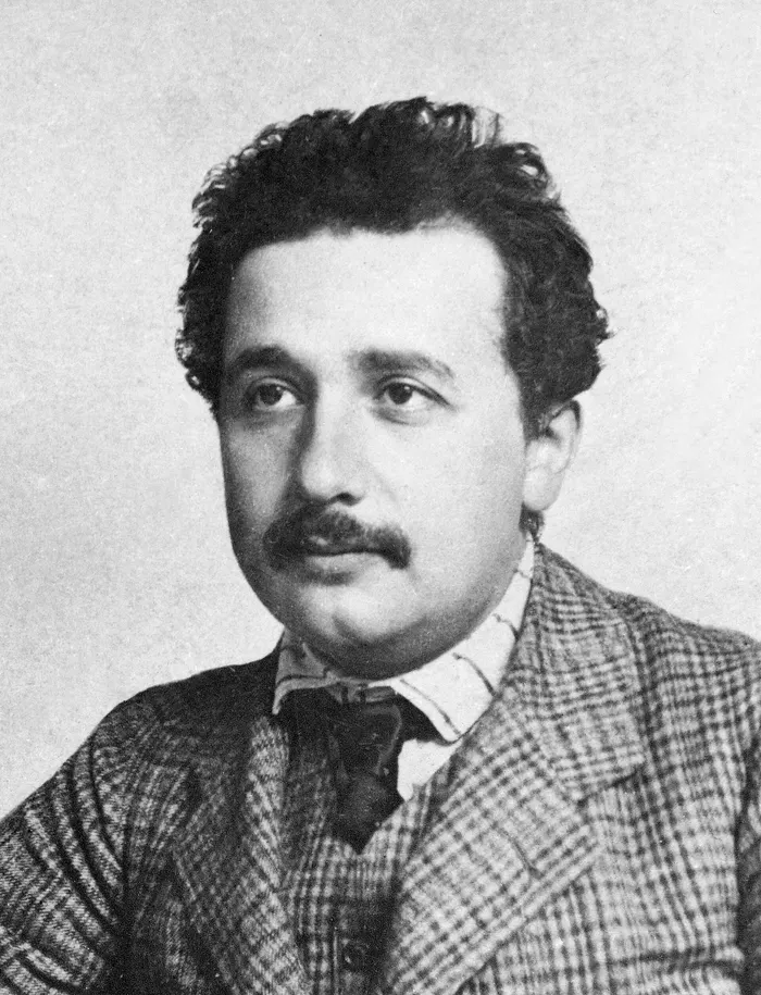 Albert Einstein in about 1904, during his years at the patent office in Bern.
