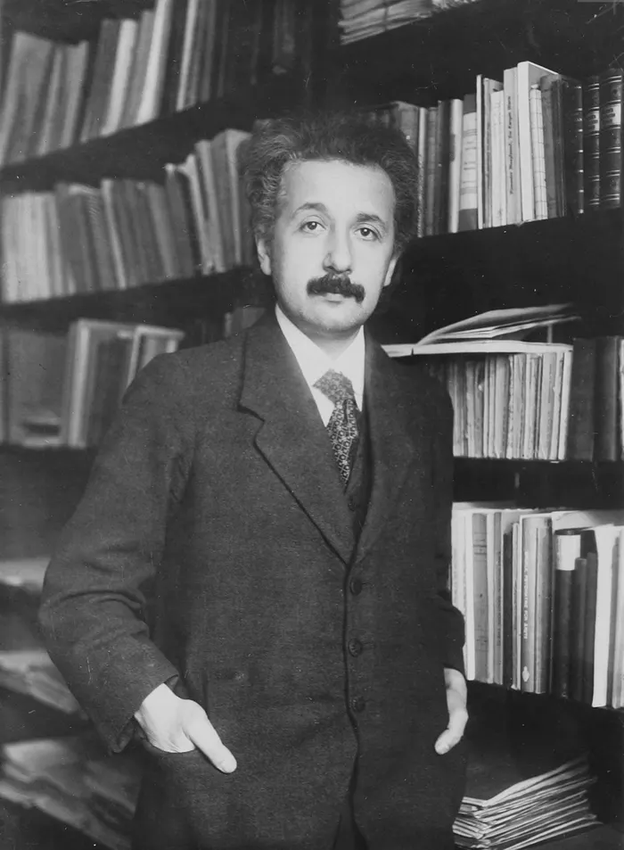 Albert Einstein in the study of his friend Paul Ehrenfest in Leiden, 1916.