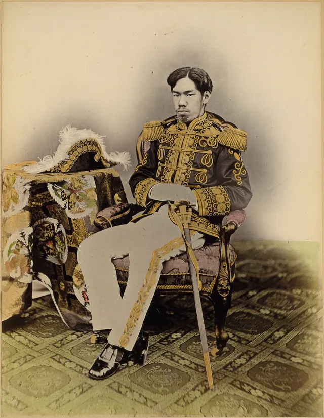 The young Emperor Meiji, photographed by Uchida Kuichi in 1873.