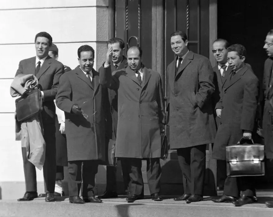 The Algerian delegation at Évian, 18 March 1962.
