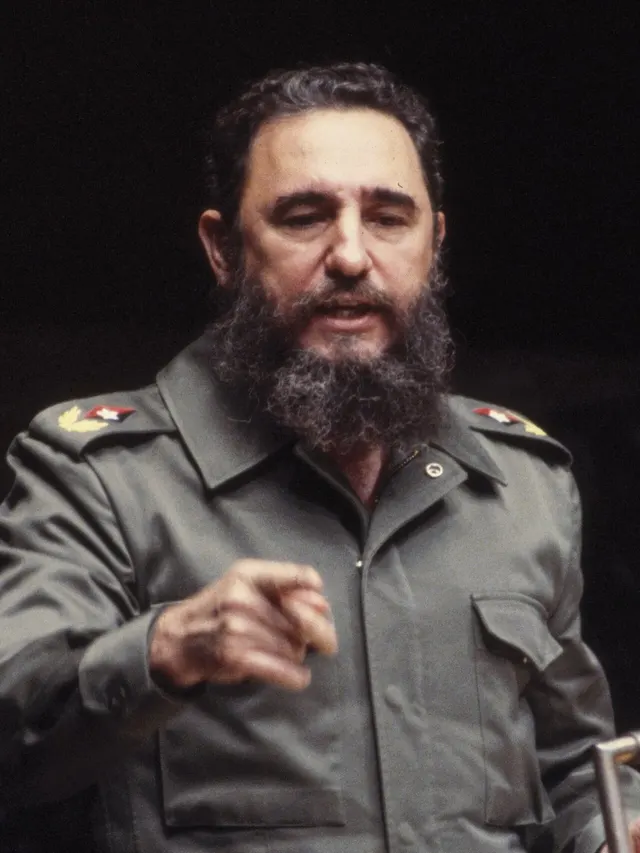 Fidel Castro speaking at the United Nations in New York.