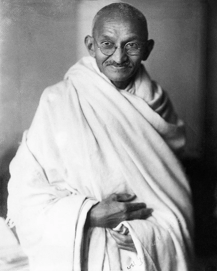 Mahatma Gandhi in a studio portrait taken in 1931.