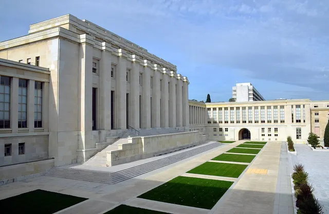 The Palais des Nations in Geneva, where the agreement was signed.