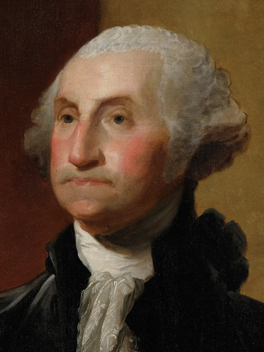 George Washington, painted by Gilbert Stuart.