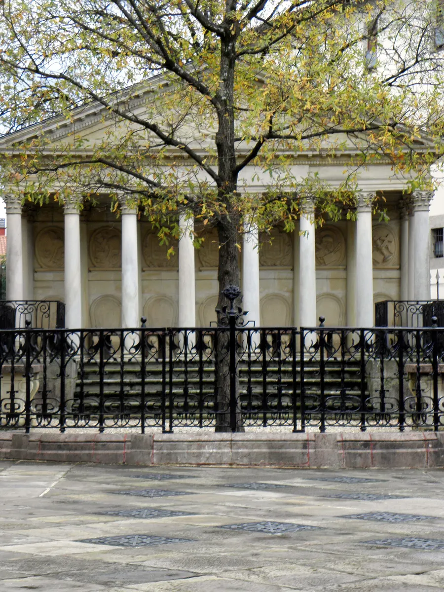 The Tree of Gernika, symbol of Basque liberties, in front of the Assembly House in Gernika.