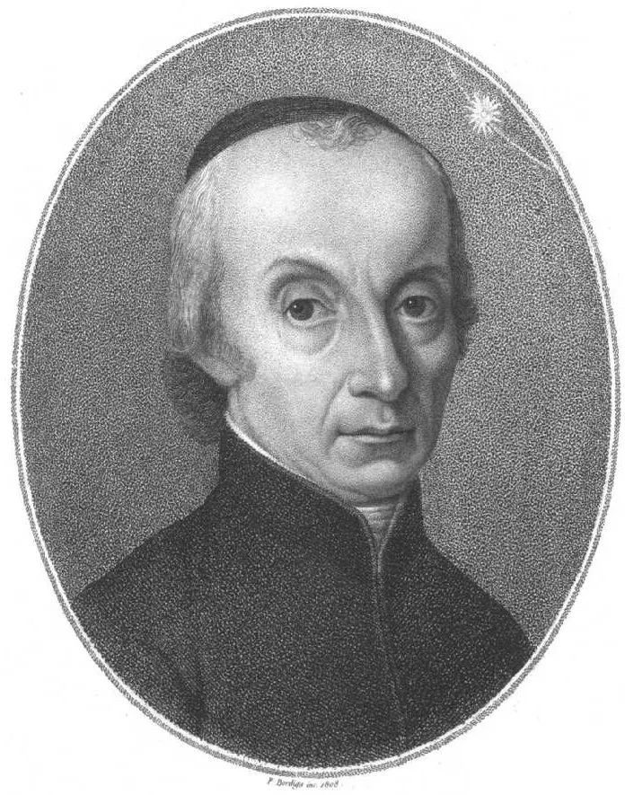 Giuseppe Piazzi, director of the Palermo Observatory, in an engraving of 1808.