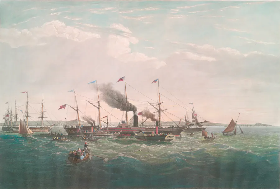 The Great Western leaves Bristol on her maiden voyage, painted by Joseph Walter.