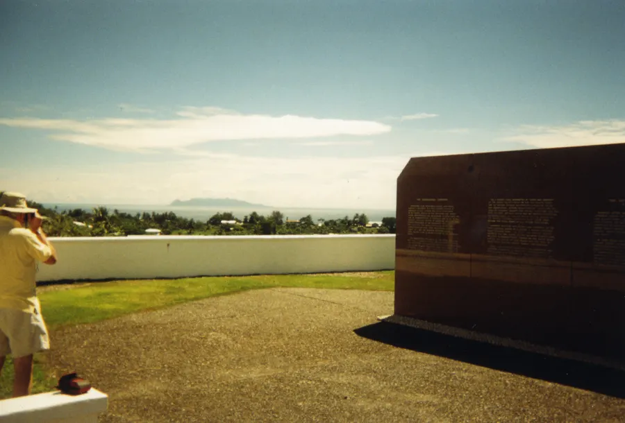 The US memorial on Skyline Ridge above Honiara, Guadalcanal, whose walls describe the campaign.